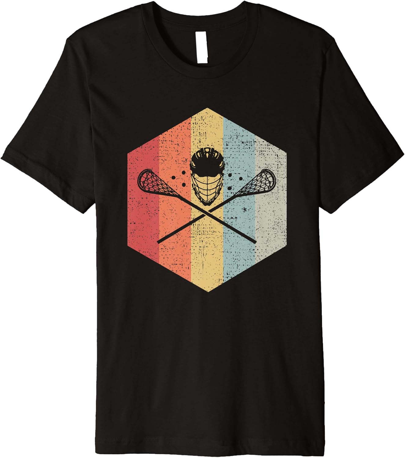 Vintage Lacrosse Gift Lacrosse Helmet and Sticks Premium T